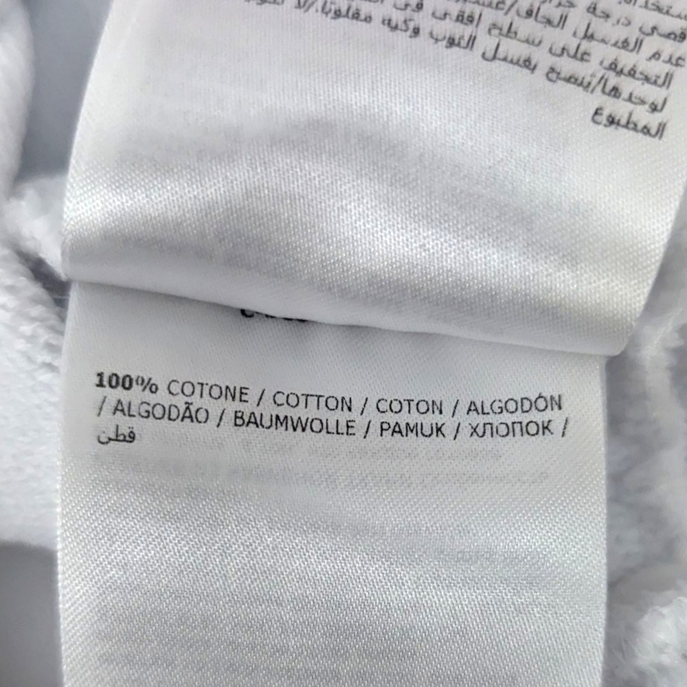 Moncler Pullover Crew Neck Sweatshirt Womens XL White Black Logo 100% Cotton - Picture 16 of 16